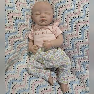 Reborn Baby Sleeping August By Dawn Mcleod Cloth Body **SIGNED**